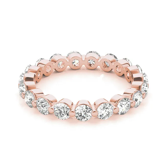 2.0 Carat Diamond Floating Eternity Band, Single Shared Prong